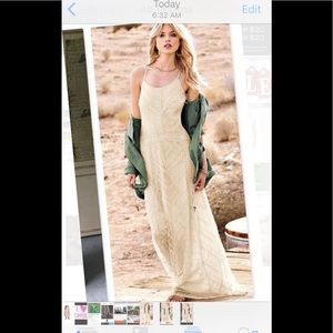 Victoria’s Secret Crochet Lace Boho Maxi Dress S